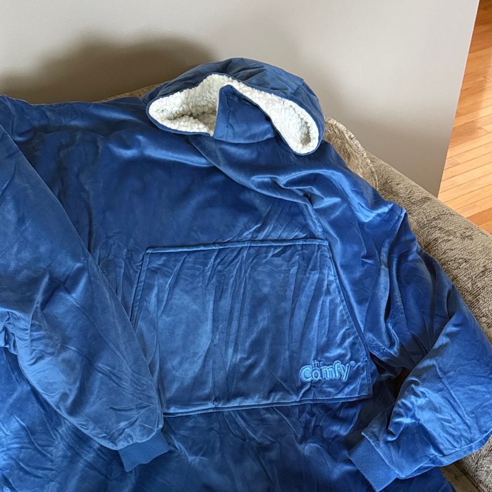 Blue Oversized Hoodie Blanket